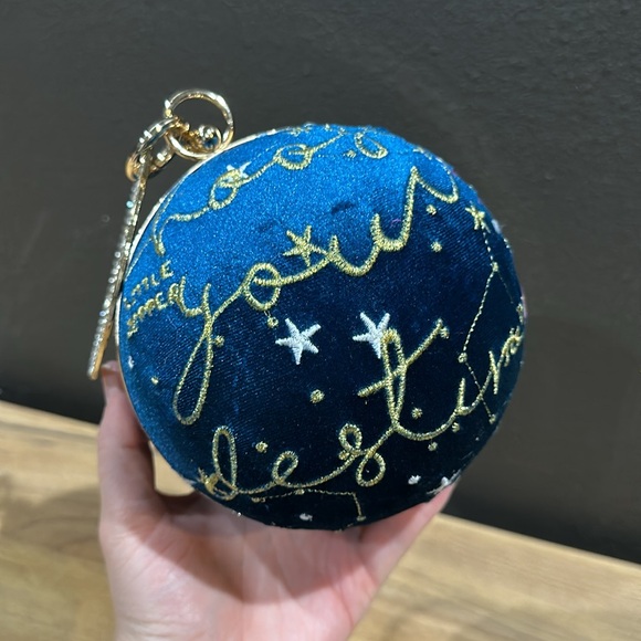 Astronomy star themed blue gold evening bag clutch rhinestone space - Picture 3 of 7